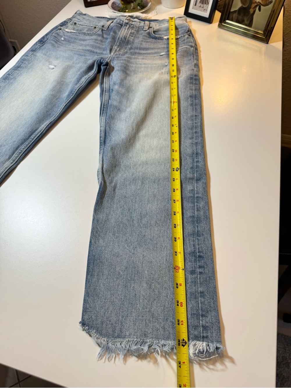 Etica Light Blue Straight-Leg Jeans Size 27 - Picture 10 of 12